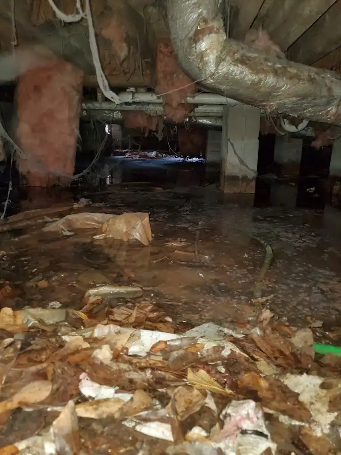 Crawl space flood assessment for Commercial Water Damage Restoration in Ulysses
